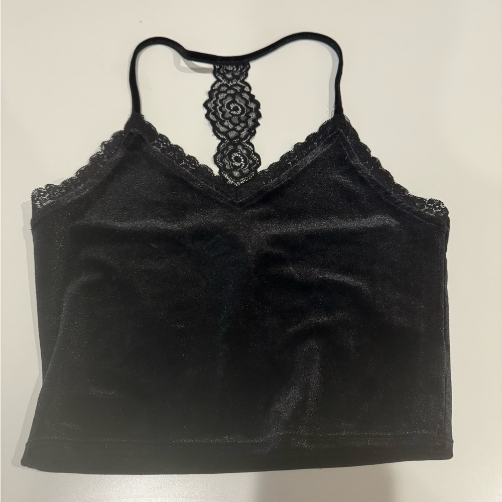 Black velvet top